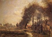 Corot Camille The road of Without-him-Noble oil painting on canvas